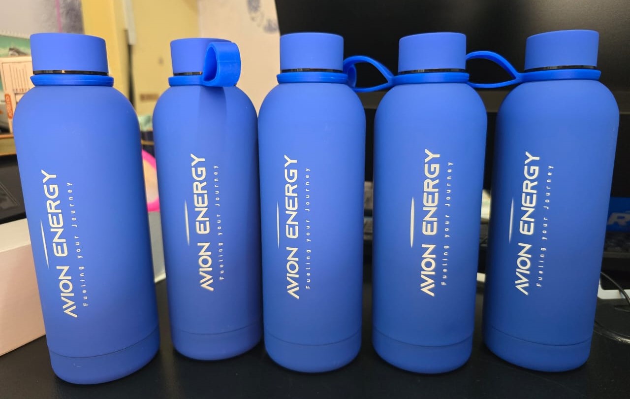 branded water bottles avion energy, fueling your journey